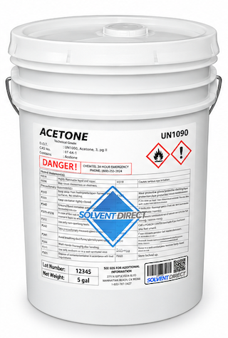 Acetone technical grade, 5 gallon pail