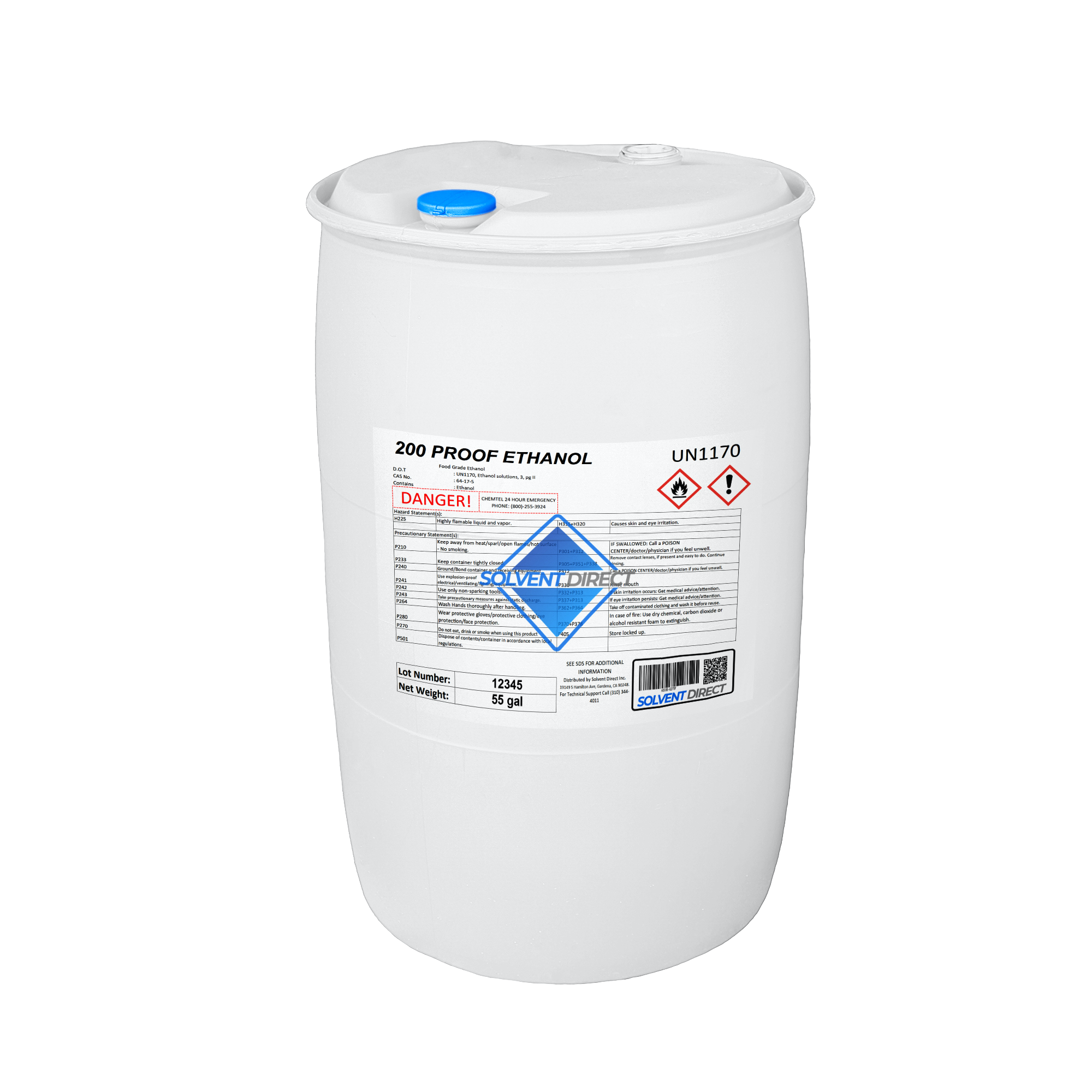 200 & 190 Proof Pure Ethanol Alcohol Non-Denatured
